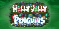holly jolly penguins slot logo