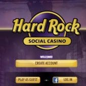 hard rock social casino login screen