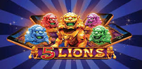 5 Lions slot artwork