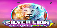 Silver Lion Feature Ball slot artwork