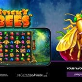 sticky bees slot pragmatic play banner