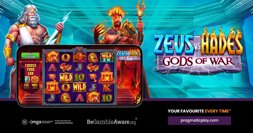 zeus vs hades gods of war slot banner