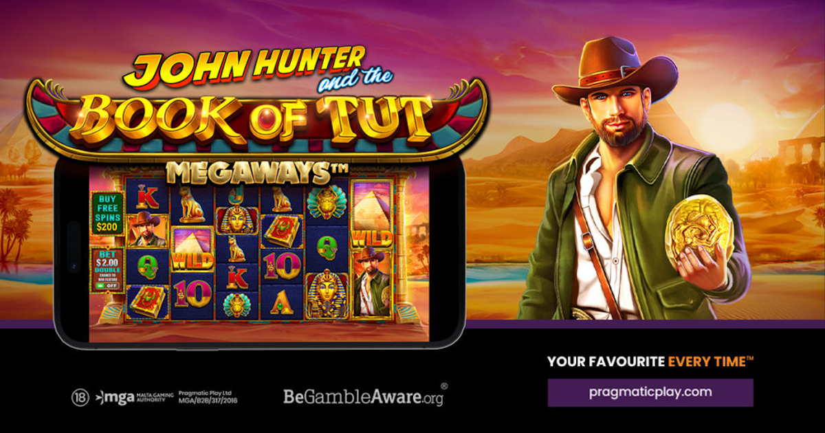 john hunter and the book of tut megaways slot banner