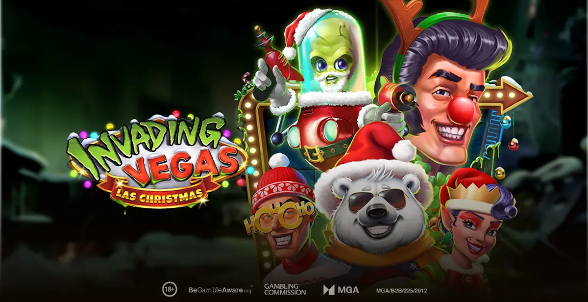 invading vegas las christmas slot playn go banner