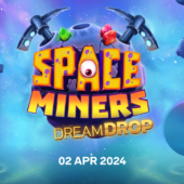 space miners dream drop slot banner by relax gaming
