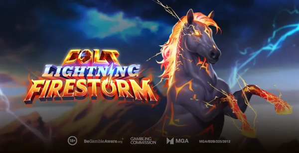 colt lightning firestorm slot banner by play'n go