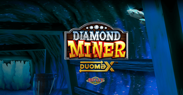 diamond miner duomax slot banner by reflex gaming