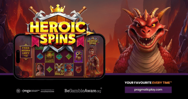 heroic spins slot banner by pragmatic play