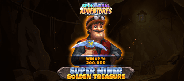 super miner golden treasure banner by spinomenal