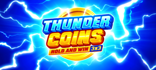 thunder coins hold and spin slot banner by playson