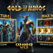 gold of minos slot banner by bgaming