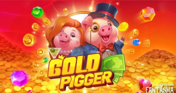 gold pigger slot banner by fantasma games
