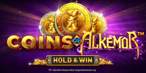coins of alkemor hold & win slot banner by betsoft gaming