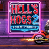 hells hogs 2 squealin wheels slot banner by reflex gaming