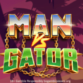 man vs gator slot banner by elk studios