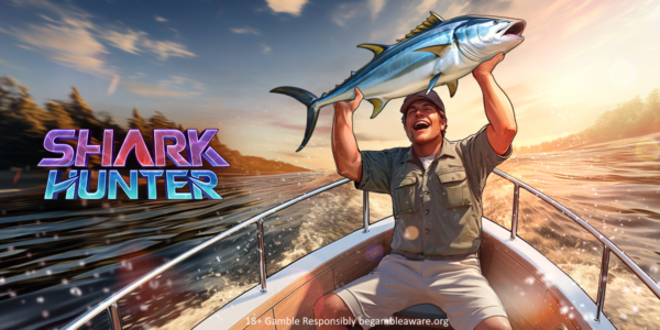 shark hunter slot banner by pg soft