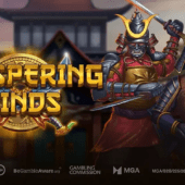 whispering winds slot banner by play'n go
