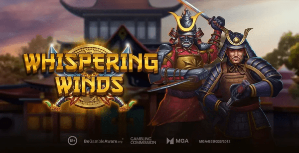 whispering winds slot banner by play'n go