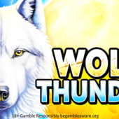 wolf thunder slot banner by belatra games