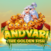 andvari the golden fish slot banner by foxium