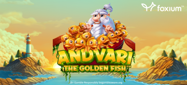 andvari the golden fish slot banner by foxium