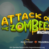 attack of the zombees wildenergy slot banner by bulletproof games
