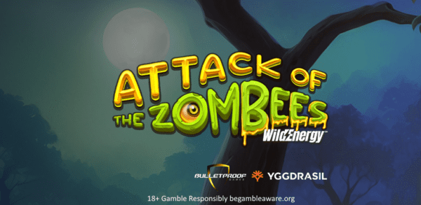 attack of the zombees wildenergy slot banner by bulletproof games