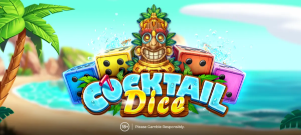cocktail dice slot banner by amusnet