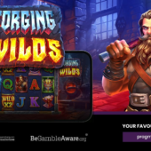 forging wilds slot banner by pragmatic play