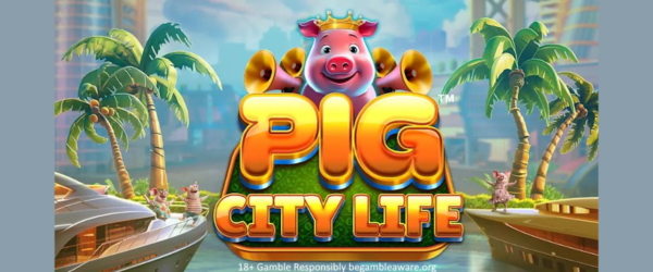 pig city life slot banner by all for one studios