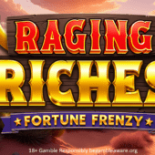 raging riches slot banner by slotmill