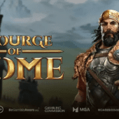 scourge of rome slot banner by play'n go