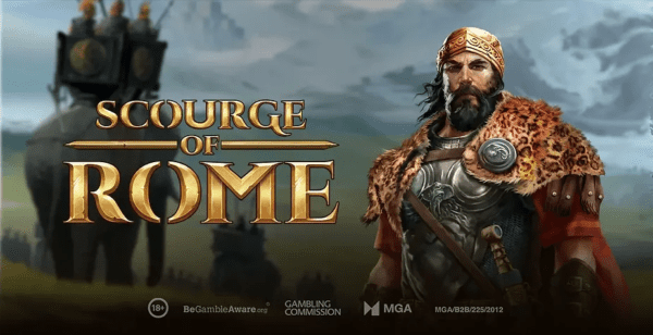 scourge of rome slot banner by play'n go