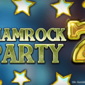 shamrock 7s party slot banner by kalamba games