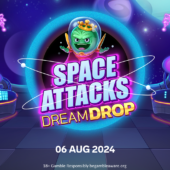 space attacks dream drop slot banner by relax gaming