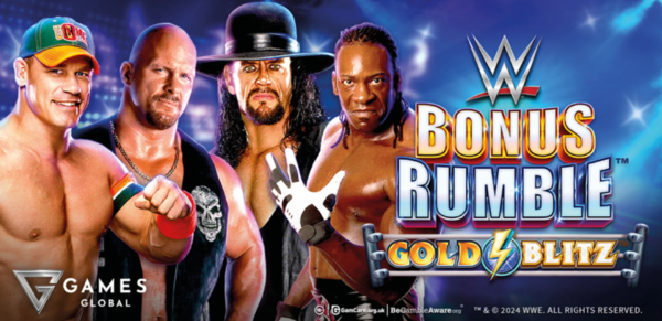 wwe bonus rumble gold blitz slot banner by fortune factory studios
