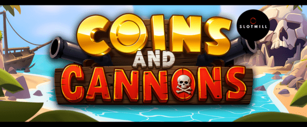 coins and canons slot banner by slotmill
