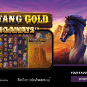 mustang gold megaways slot banner by pragmatic play