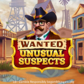 wanted unusual suspects slot banner by northern lights gaming