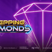 stepping diamonds slot banner by playn go