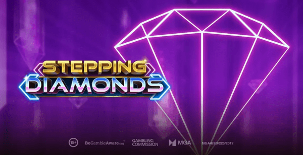 stepping diamonds slot banner by playn go