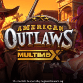 american outlaws multimax slot banner by reel play