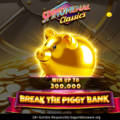 break the piggy bank slot banner by spinomenal