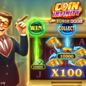 coin infinity surge reel slot banner by tada gaming