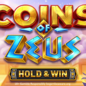 coins of zeus hold and win slot banner by betsoft gaming
