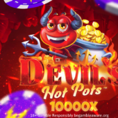 devil's hot pots slot banner by foxium