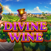 divine wine slot banner by atomic slot lab