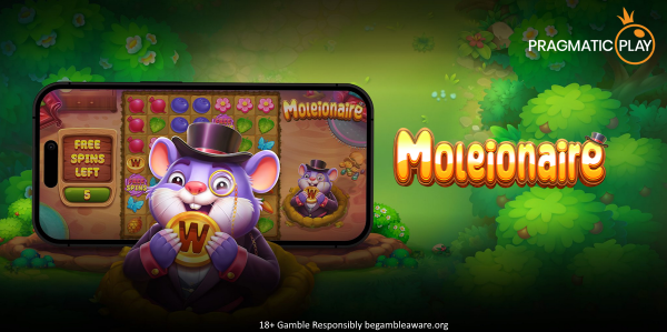 Moleionaire slot banner by pragmatic play