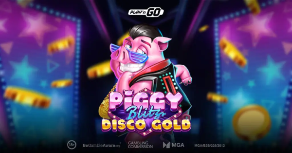 piggy blitz disco gold slot banner by play'n go
