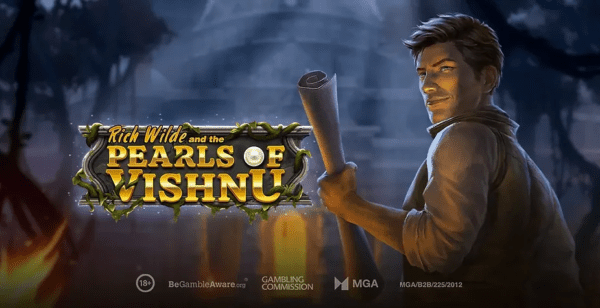 rich wilde and the pearls of vishnu slot banner by play'n go